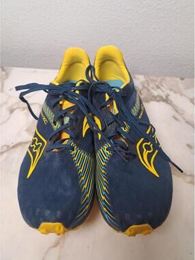 Saucony Men's Kilkenny XC 9 Cross Country Blue Spikes Cleats Size 7.5